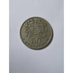 Moeda de Portugal 50 centavos 1951
