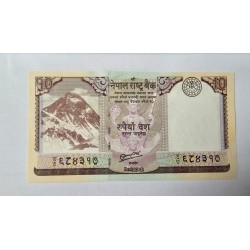 Cédula do Nepal 10 rupias FE