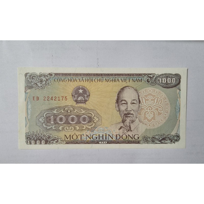 Cédula do Viet Nam 1000 dong FE