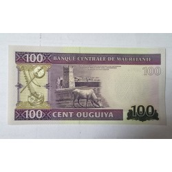 Cédula da Mauritânia 100 ouguiya FE 2015