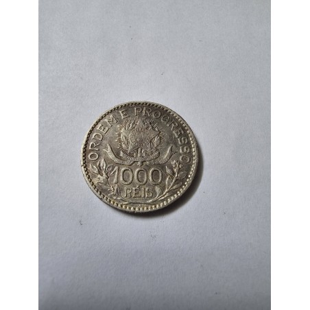 Moeda Brasil 1000 Reis 1913 estrelas soltas