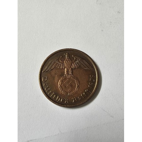 Moeda da Alemanha 2 pfenning 1939 Suastica