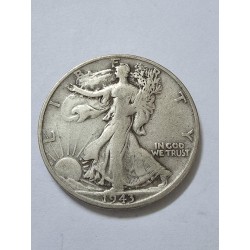 Moeda dos Estados Unidos half Dollar 1943 prata