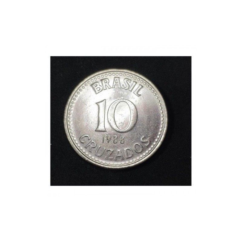 Moeda de 10 Cruzados do Brasil - 1988 - Símbolos da República