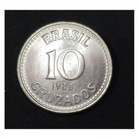 Moeda de 10 Cruzados do Brasil - 1988 - Símbolos da República