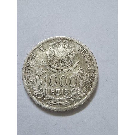 Moeda Brasil Império 1000 réis 1913 Estrelas Ligadas