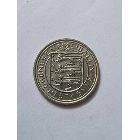 Moeda de Guernsey 5 pence 1982