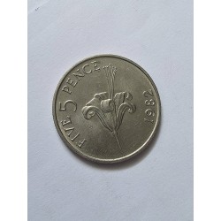 Moeda de Guernsey 5 pence 1982
