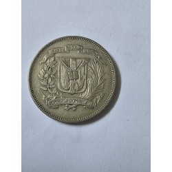 Moeda da República dominicana 25 centavos 1972