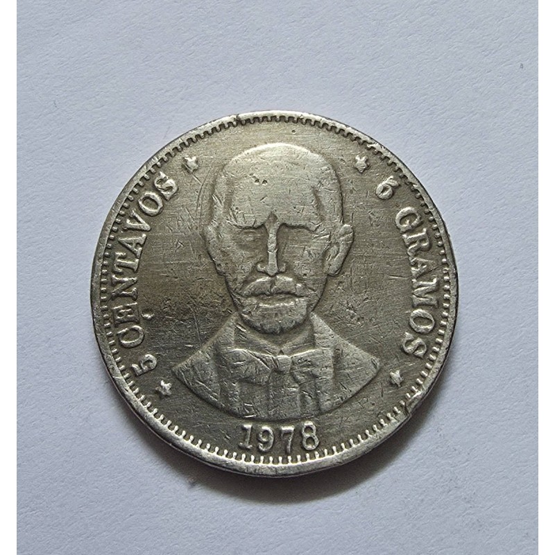 Moeda da República dominicana 5 centavos 1978