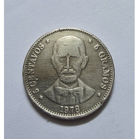 Moeda da República dominicana 5 centavos 1978