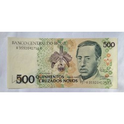 Cedula Brasil 500 cruzados novos FE C209