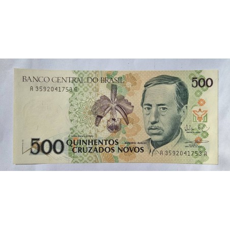 Cedula Brasil 500 cruzados novos FE C209