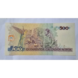 Cedula Brasil 500 cruzados novos FE C209