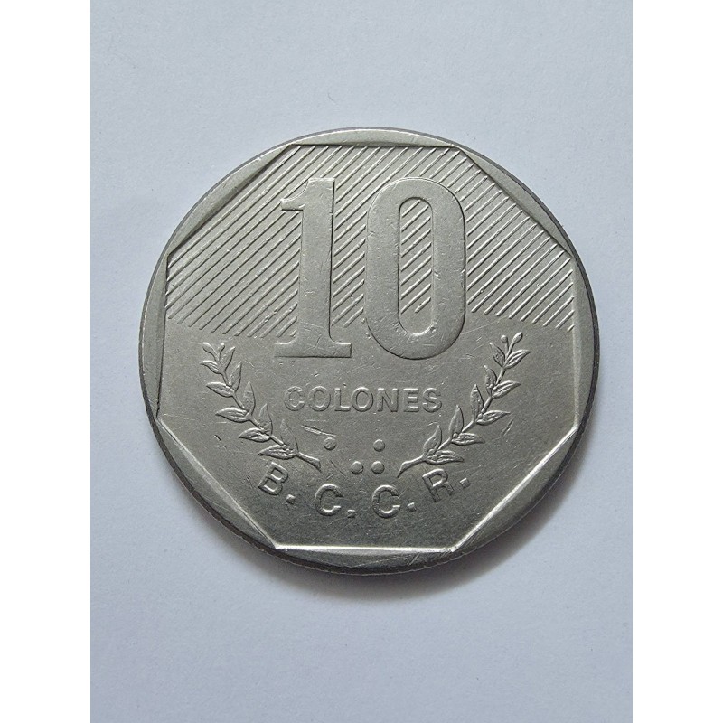 Moeda de Costa rica 10 colones 1985