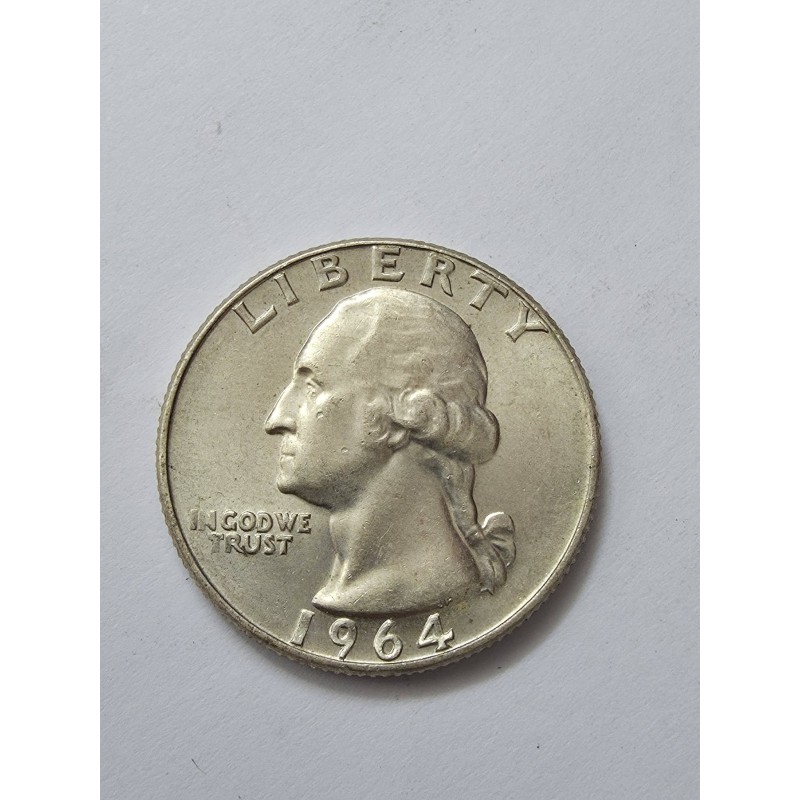 Moeda dos USA quarter dollar 1964 prata