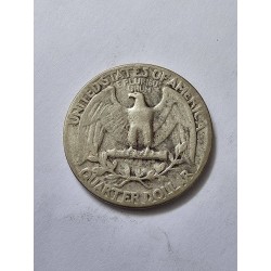 Moeda dos Estados Unidos quarter dollar 1950 prata