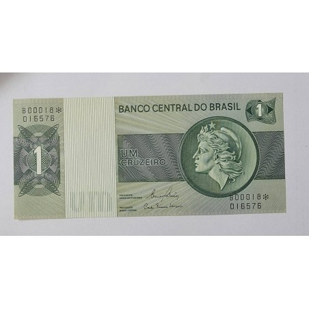 Cédula Brasil 1 cruzeiro C132a asterisco FE