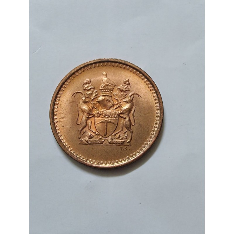 Moeda da Rodesia 1 cent 1970