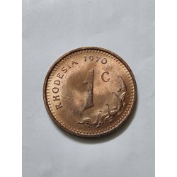 Moeda da Rodesia 1 cent 1970