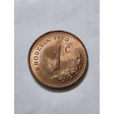 Moeda da Rodesia 1 cent 1970