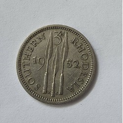 Moeda da Rosesia do Sul 3 Rand 1952