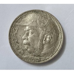 Moeda Brasil republica 2000 reis 1935 Caxias Prata MBC-S