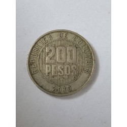 Moeda da Colômbia 200 pesos 2010