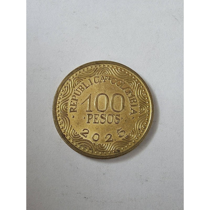 Moeda da Colômbia 100 pesos 2025