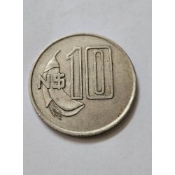 Moeda do Uruguai 10 pesos 1981