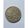 Moeda da Austrália 20 cents 1968 Rainha Elizabeth II