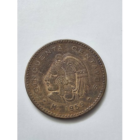 Moeda do México 50 centavos 1959
