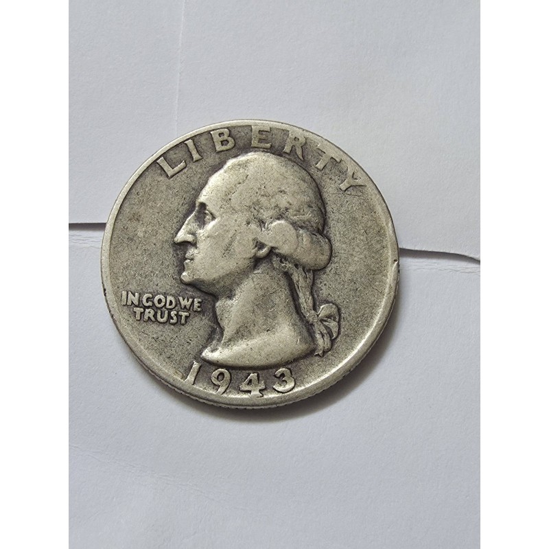 Moeda dos Estados Unidos USA quarter dollar 1943 prata
