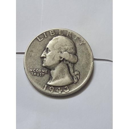 Moeda dos Estados Unidos USA quarter dollar 1943 prata