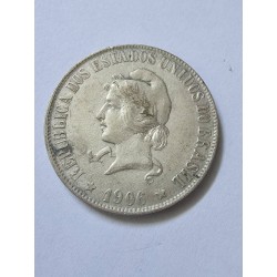 Moeda Brasil 2000 reis 1906 XX gramas Soberba