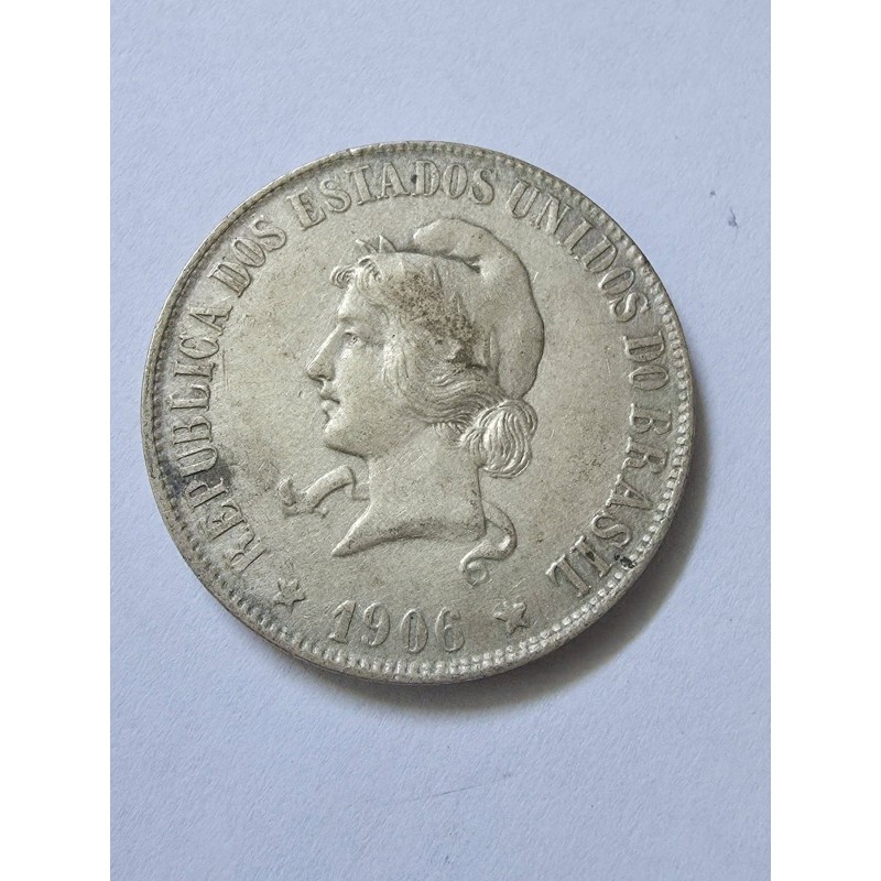 Moeda Brasil 2000 reis 1906 XX gramas Soberba