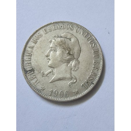 Moeda Brasil 2000 reis 1906 XX gramas Soberba