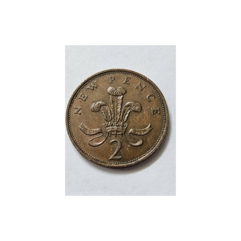 Moeda 2 New Pence Inglaterra 1976 - Rainha Elizabeth II