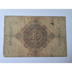 Cédula da Alemanha 20 marcos 1910 BC-MBC