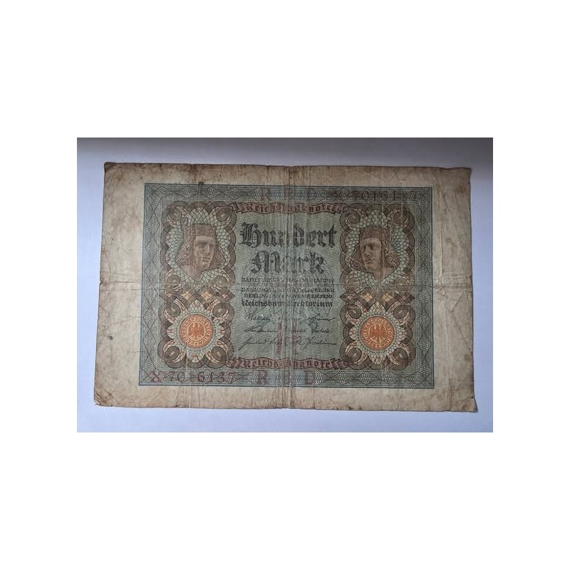 Cédula da Alemanha 100 marcos 1920