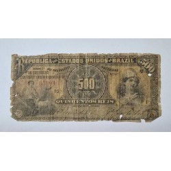 Cédula Brasil 500 reis R072