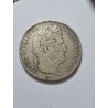 Moeda da França 5 francos 1834 Luis Felipe I prata 25g