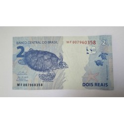Cédula Brasil 2 reais MF FE