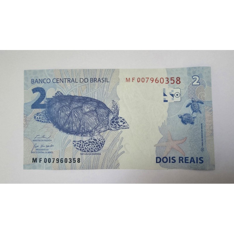 Cédula Brasil 2 reais MF FE