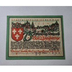Notgeld Alemanha 50 pfenning Municipio Lippispringe FE