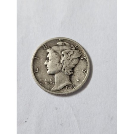 Moeda dos Estados Unidos 1 dime 1943 prata