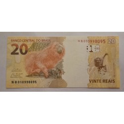 Cedula  Brasil 20 reais NB FE