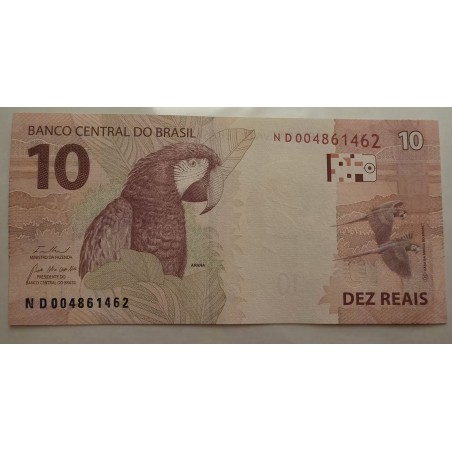 Cédula Brasil 10 reais ND FE