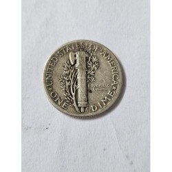 Moeda dos Estados Unidos 1 dime 1943 prata