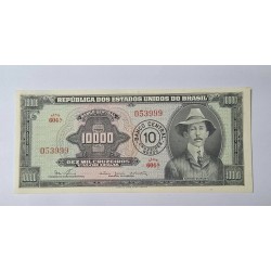 Cédula Brasil 10 cruzeiros novos C124a Soberba